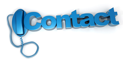 Contact phone in blue