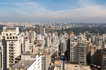 Fototapeta na wymiar Endless view of buildings in Sao Paulo city