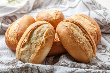 Freshly baked crusty rolls