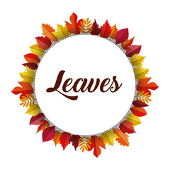 Leaves icon. Autumn season floral garden and nature theme. Colorful design. Vector illustration