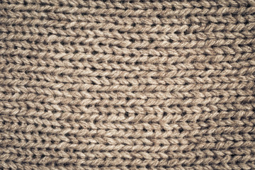 Knitted fabric wool texture close up