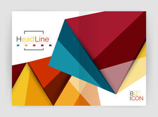 Geometric triangle business brochure template