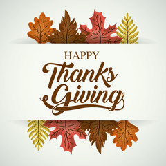 Obraz premium Leaves icon. Thanks given and autumn season theme. Colorful design. Vector illustration