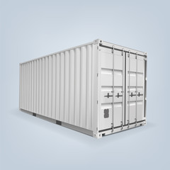 Vector of cargo container or shipping container for logistics and transportation
