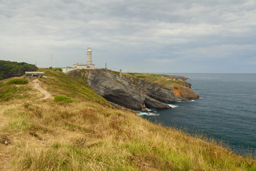 Fototapeta na wymiar cabo mayor lighthouse in the city of santander