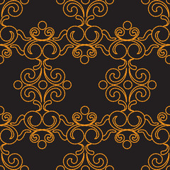 pattern on a dark background with swirls