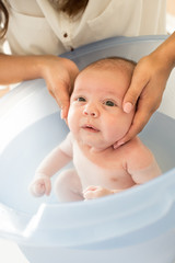 Baby bath time