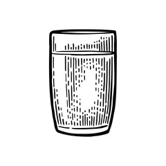 Glass of milk or water.