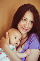Happy woman with her daughter