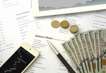 Balance sheet report chart
