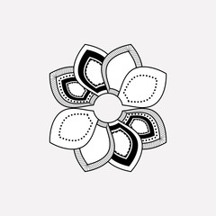 Flower icon. Floral garden nature and decoration theme. Isolated design. Vector illustration