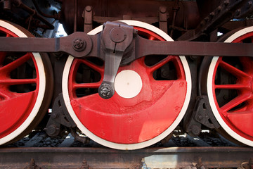 Steam locomotive engine wheels