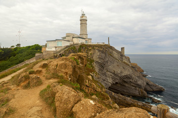 Fototapeta na wymiar cabo mayor lighthouse in the city of santander