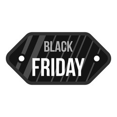 Black Friday sale tag icon. Flat illustration of Black Friday sale vector icon for web design