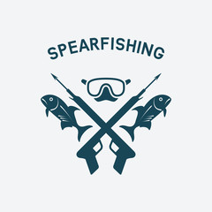 spearfishing club concept design. underwater hunting