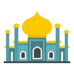 Muslim mosque icon. Flat illustration of mosque vector icon for web design