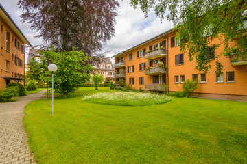 apartment buildings