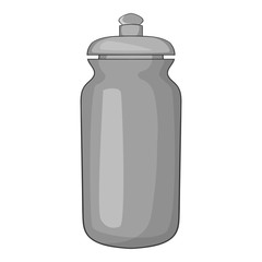 Flask for water icon. Gray monochrome illustration of flask for water vector icon for web