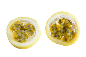 Passion fruit isolated on a white background.