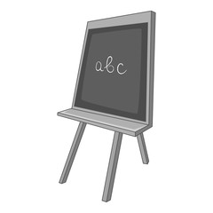 School board icon. Gray monochrome illustration of school board vector icon for web