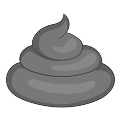 Turd icon. Gray monochrome illustration of turd vector icon for web