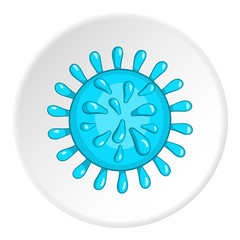 Round bacteria icon. Cartoon illustration of round bacteria vector icon for web