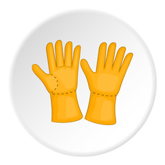 Rubber gloves icon. Cartoon illustration of rubber gloves vector icon for web