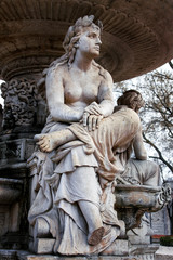 Fragment statue Danubius Water Fountain
