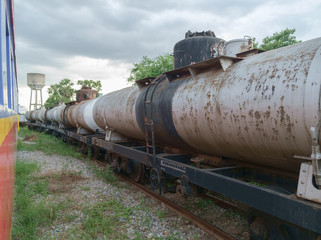 Fototapeta na wymiar Train / View of rail tanker parked.