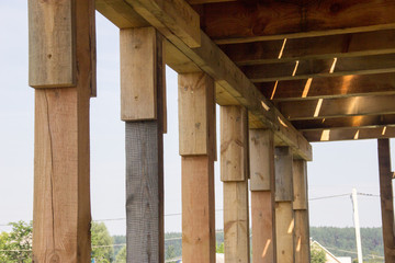 construction of wood frame residential building