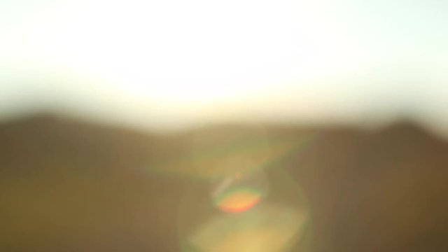 POV Point of view Beautiful sun flare, heavenly sun rays, golden magic hour