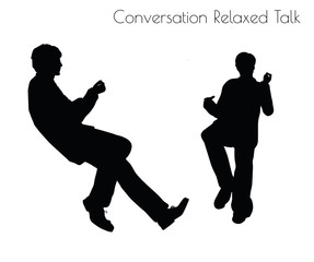 man in Conversation Relaxed Talk  pose