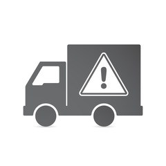 Isolated delivery truck with a warning signal