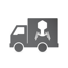 Isolated delivery truck with a virus