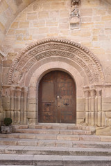 Fototapeta premium Romanesque Entrance of San Vicente de Siguenza, Guadalajara province,Castilia La Mancha,Spain