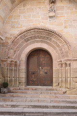 Romanesque Entrance of San Vicente de Siguenza, Guadalajara province,Castilia La Mancha,Spain