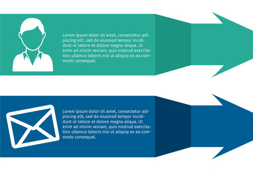 Blue Gradient Business Communication Arrow Infographic Template