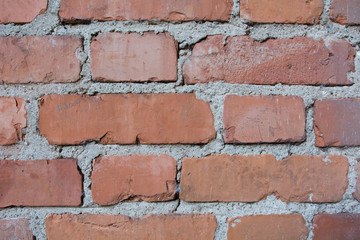 Red Brick Wall Background 