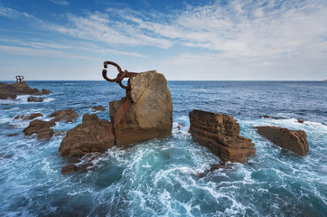 Fototapeta premium San Sebastian coastline landscape, Basque country, Spain.