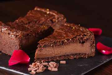 Piece of chocolate cake