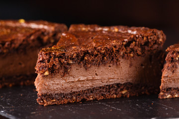 Piece of chocolate cake