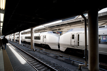 Naklejka premium Japanese Station Platform