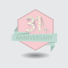 31th aniversary celebration design badge