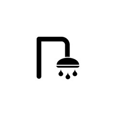 bath shower clean hygiene vector icon simple black