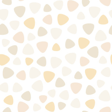 Geometric spots vector seamless pattern. Soft pastel colors, creamy, vanilla, caramel. Editable design element for fabric print, card, table cloth, furniture, banner, cover, invitation, background