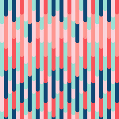 Colorful vertical stripes background texture. Vibrant vector seamless pattern, trendy color combination. Decorative design element for print, card, banner, cover, invitation, textile, furniture, web