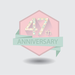 47th aniversary celebration design badge