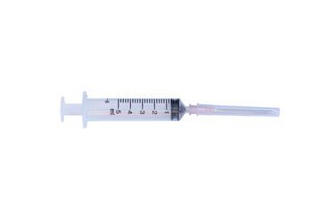 Syringe isolated on white