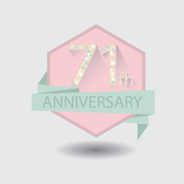 71th aniversary celebration design badge