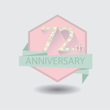 72th aniversary celebration design badge